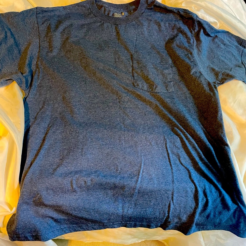 Fruit of the Loom Blue/Grey Pocket Shirt